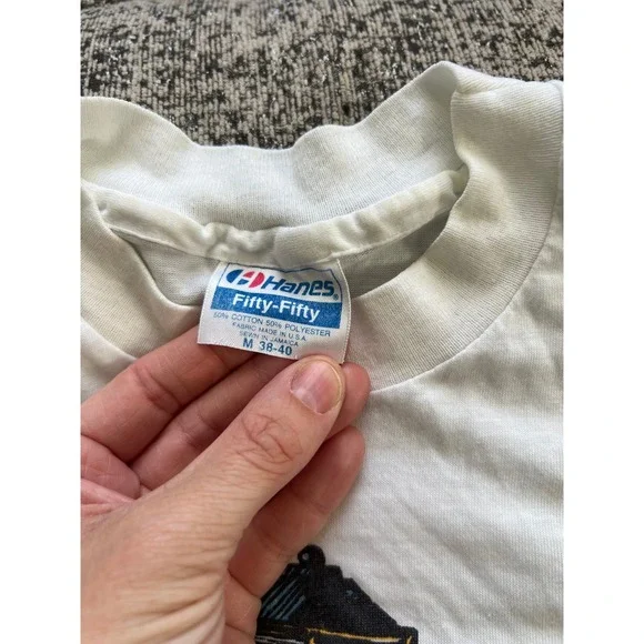 Vintage 80s New Orleans‎ Alligator Saxophone T-Shirt Hanes Fifty-Fifty